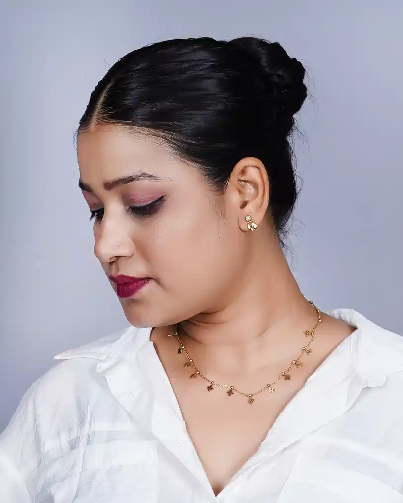 Elegant Orbit Charm Necklace